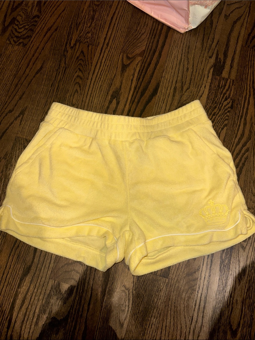 Juicy Couture Yellow Terry Cloth Lounge Shorts